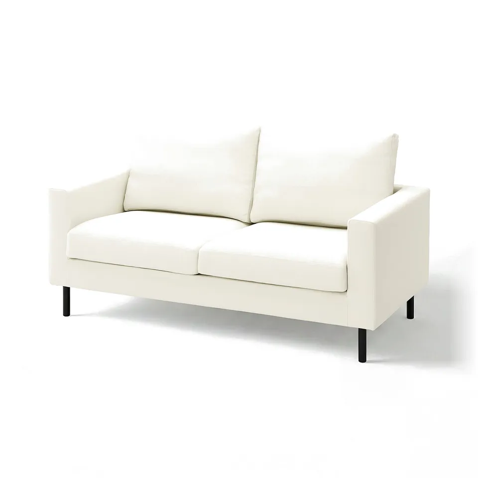 SALTSJÖBADEN white sofa. Modern design with clean lines and black legs.