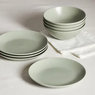 FÄRGKLAR bowl/side plate,8 pieces set