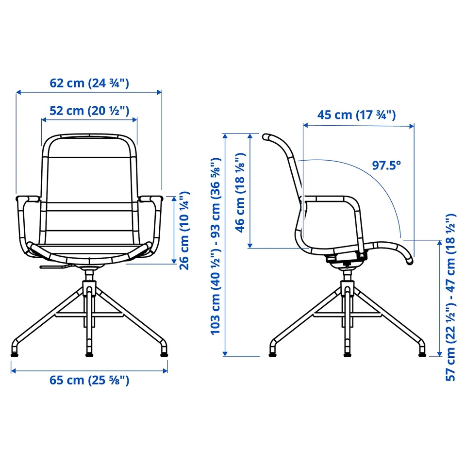 part: STIGBYGEL swivel chair with armrests
