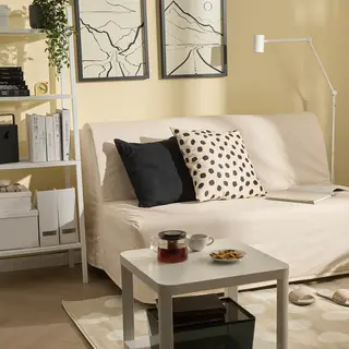 BURVIK/LYCKSELE set: 2-seat sofa-bed + side table