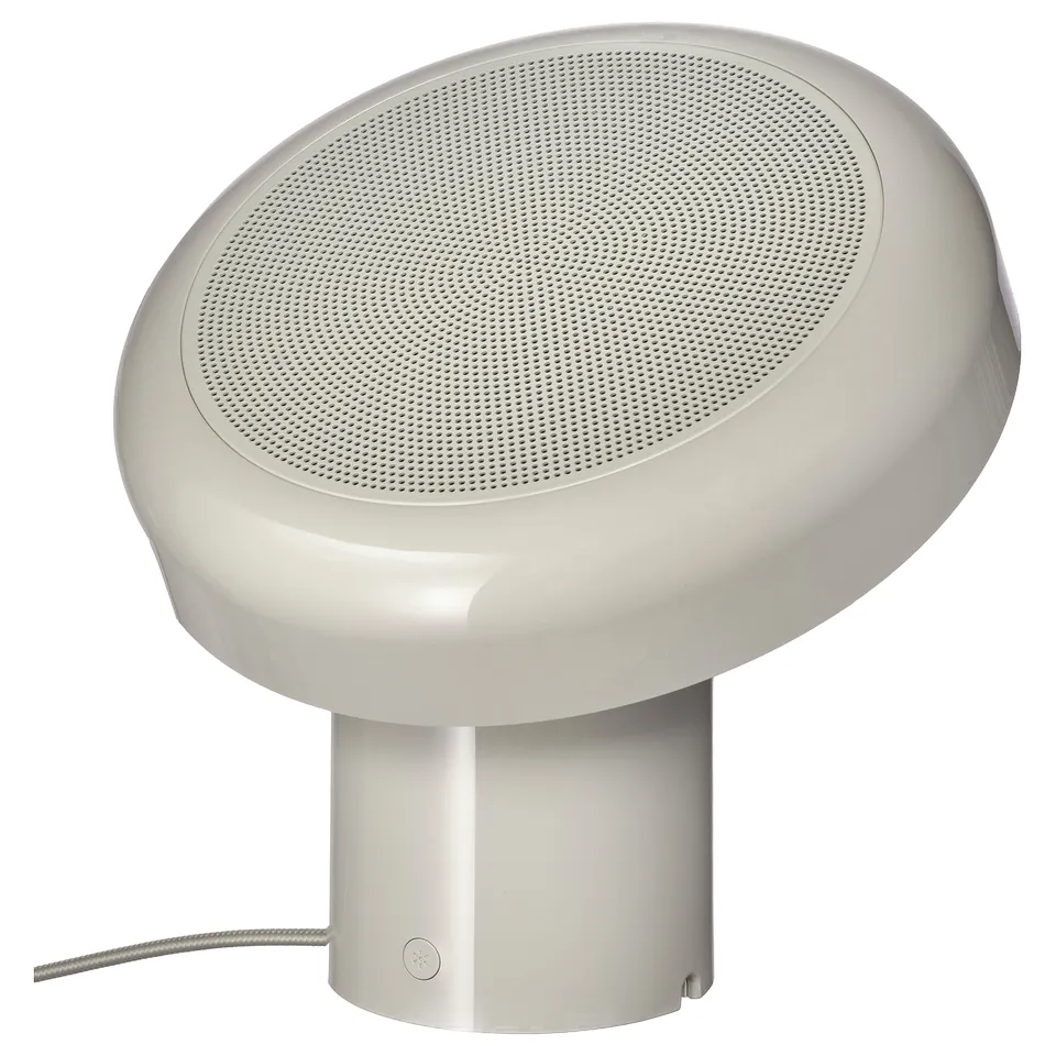 BLOMPRAKT Bluetooth speaker lamp, beige