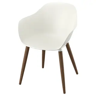 GRÖNSTA chair with armrests, in/outdoor, white, Width 59 x Depth 49 x Height 78 cm