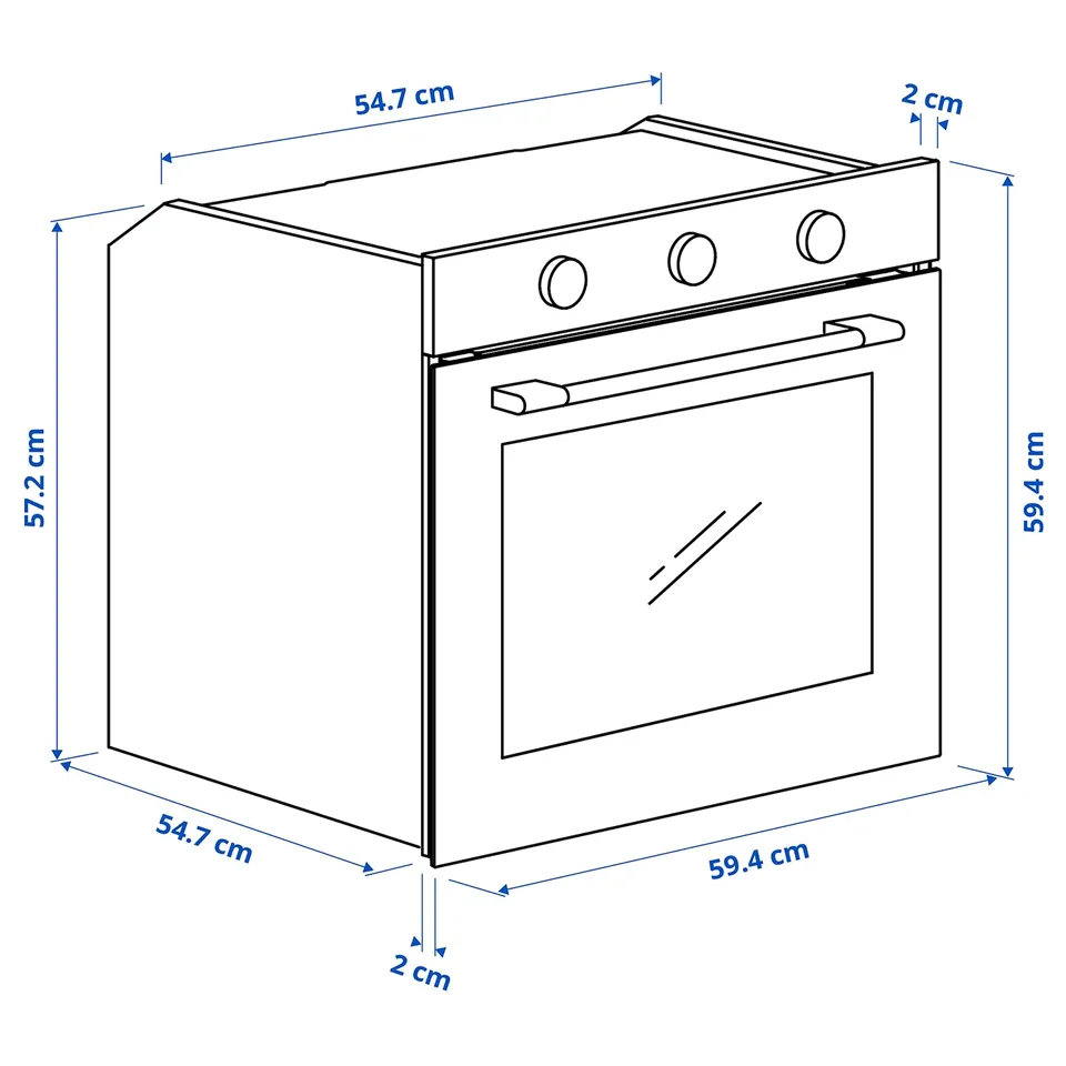 Illustration with measurements for the product: SPJUTBO.