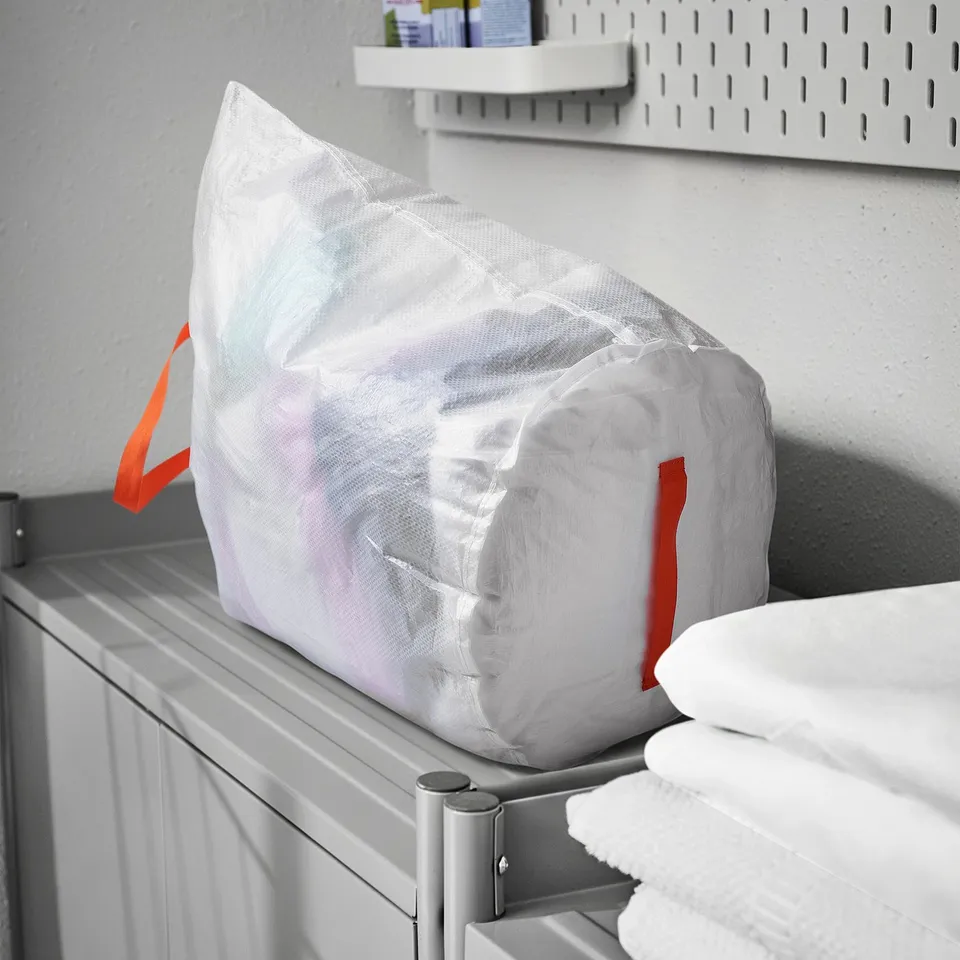 PÄRKLA Laundry bag, white, 70 l