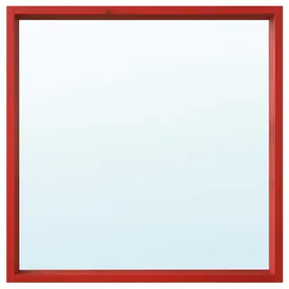 TURBOKASTANJ mirror, red, 75x75 cm