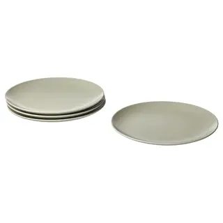 FÄRGKLAR plate, matt green, 26 cm