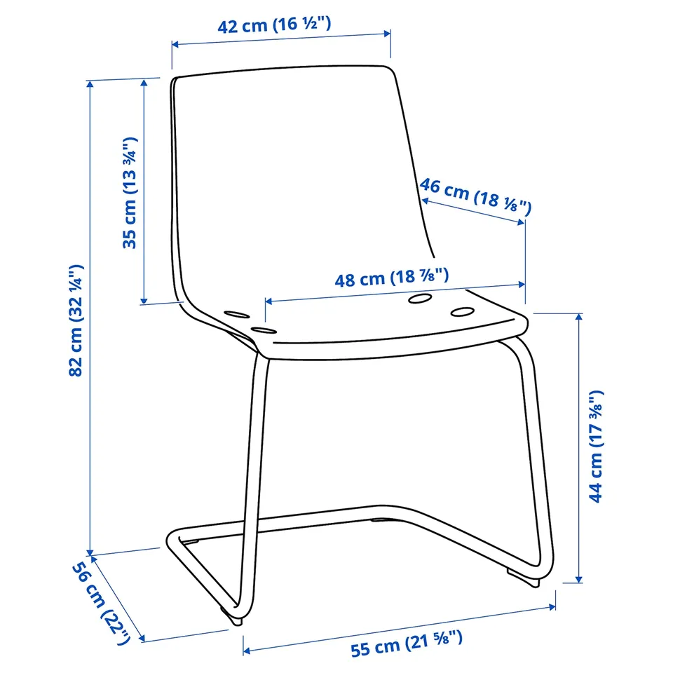 Illustration with measurements for the product: STRANDTORP.