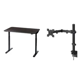 BOLLSIDAN/STUBBERGET set: desk sit/stand + bracket for monitor