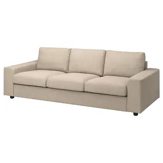 VIMLE 3-seat sofa-bed, with wide armrests/Hillared beige, Width 275 x Depth 98 cm