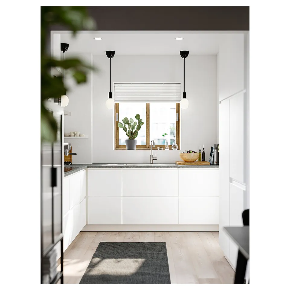 EKBACKEN Worktop, grey terrazzo effect/laminate, 246x2.8 cm