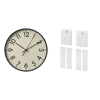 ALFTA/TALLSPARV set: wall clock + adhesive hook for frame