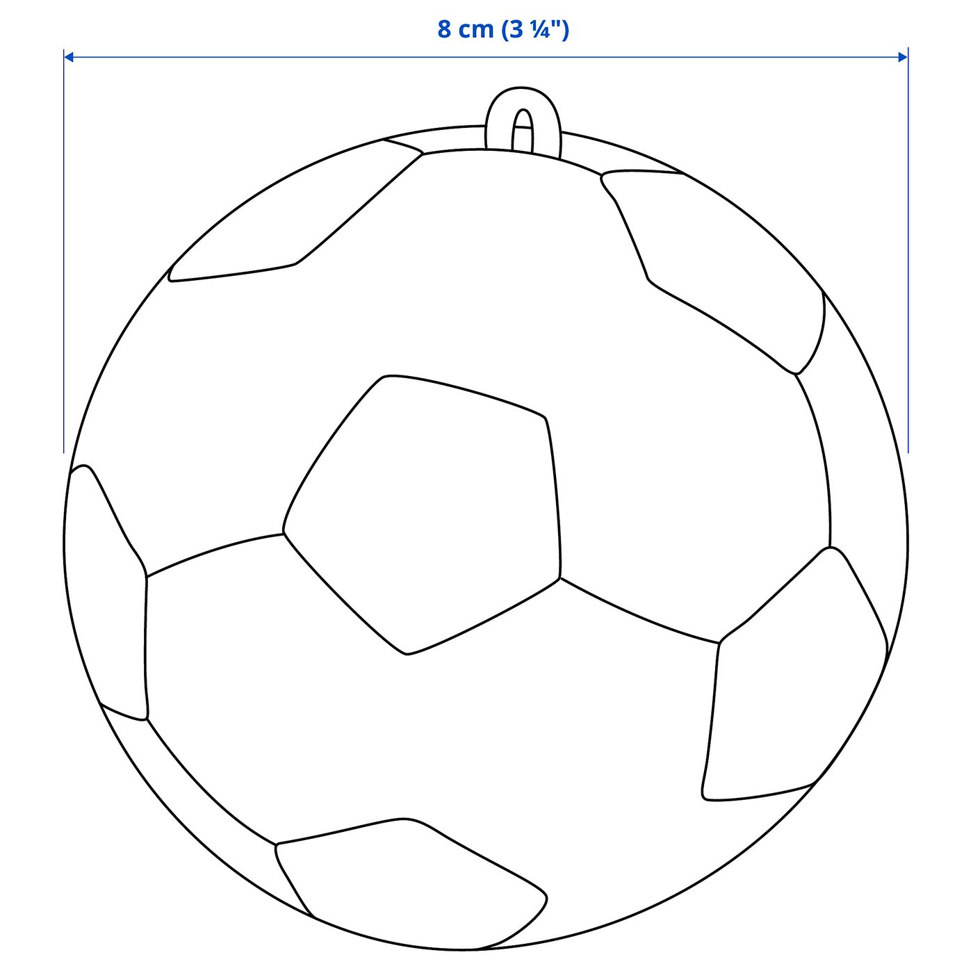 Illustration with measurements for the product: SPARKA.