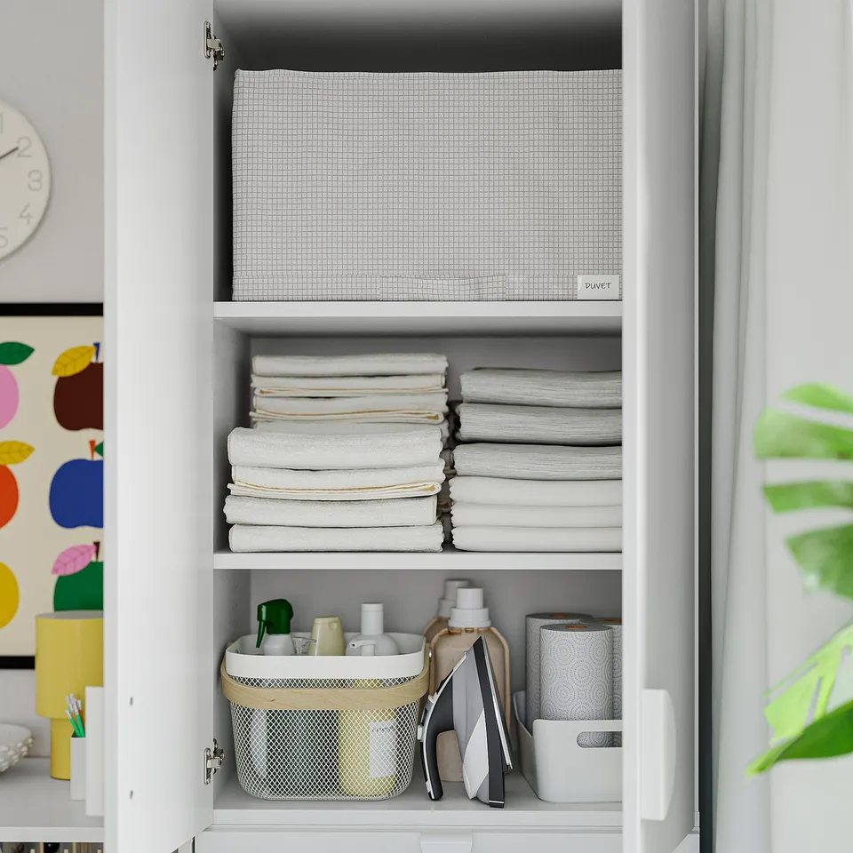 LASTARE Storage combination, white, 120x42x201 cm
