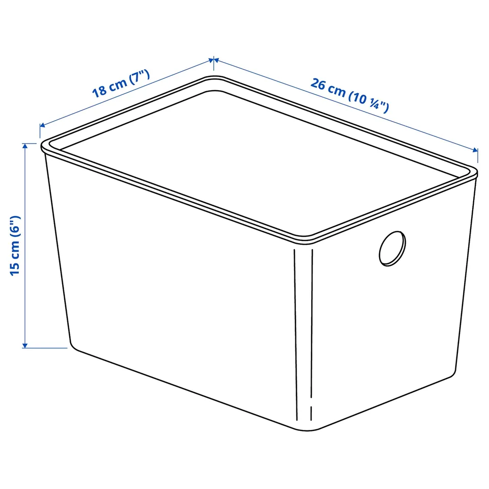 Illustration with measurements for the product: KUGGIS.