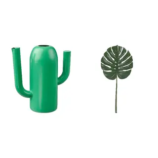 SMYCKA/ÄRTBUSKE set: vase/watering can +Monstera green*1