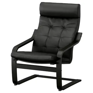 POÄNG armchair, black/Grann black, Width 68 x Depth 82 x Height 100 cm