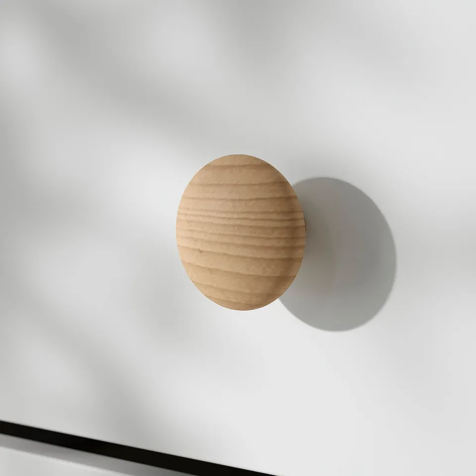 PLOCKAR Knob, beech, 49 mm