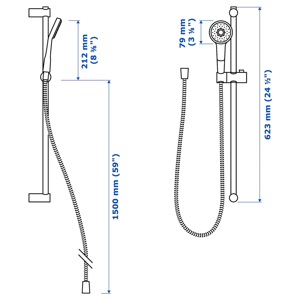 Illustration with measurements for the product: VALLAMOSSE.