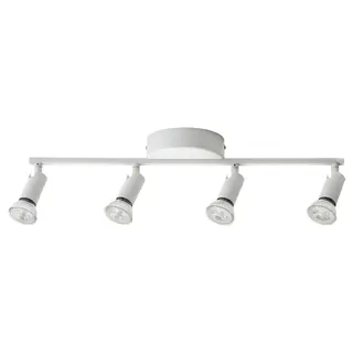 KRUSNATE ceiling spotlight with 4 spots, white, Height 9 x Length 52 cm