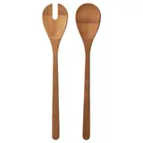 GRÖNSAKER 2-piece salad servers set, bamboo, Length 31 cm