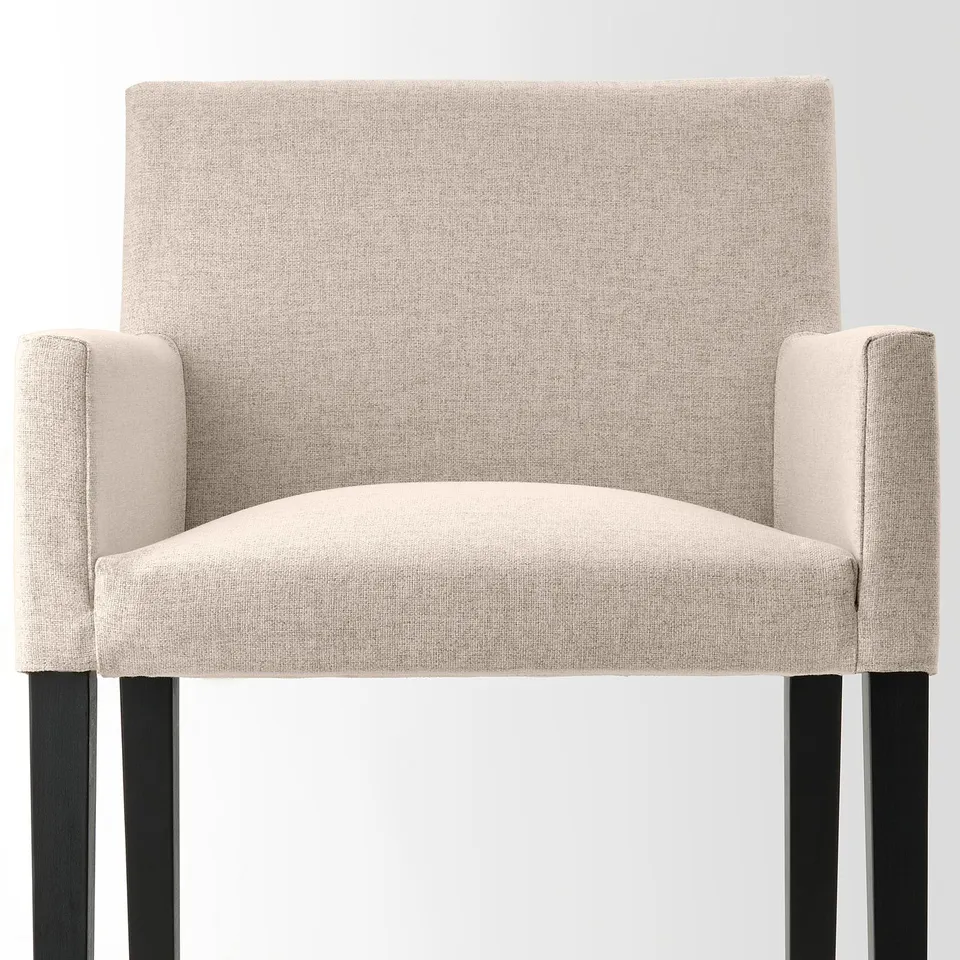 TONSTAD / MÅRENÄS Table and 4 chairs, brown oak veneer/Gunnared beige black, 150x80 cm
