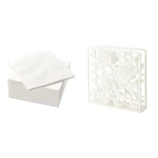 FANTASTISK/LIKSIDIG set: paper napkin + napkin holder