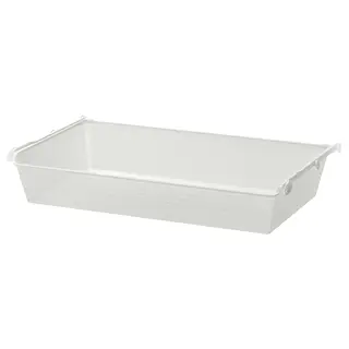 KOMPLEMENT mesh basket with pull-out rail, white, 100x58 cm