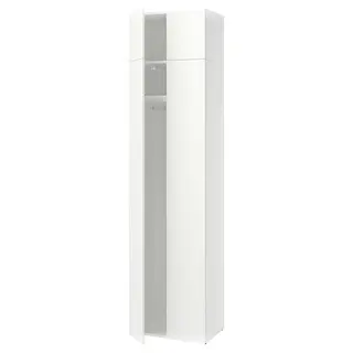 LASTARE wardrobe combination, white/with height extension unit, 60x42x237 cm