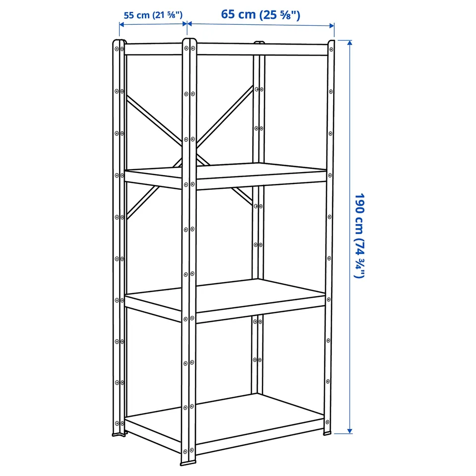 Illustration with measurements for the product: BROR.