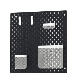 SKÅDIS pegboard combination, black, 56x56 cm