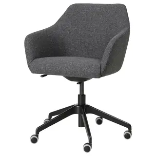 TOSSBERG / LÅNGFJÄLL conference chair, Gunnared dark grey/black, Width 68 x Depth 68 cm