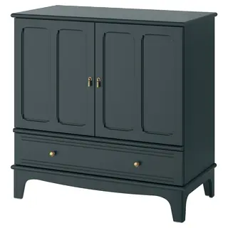 LOMMARP cabinet, dark blue-green, 102x101 cm