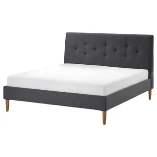 IDANÄS upholstered bed frame, Gunnared dark grey, 180x200 cm