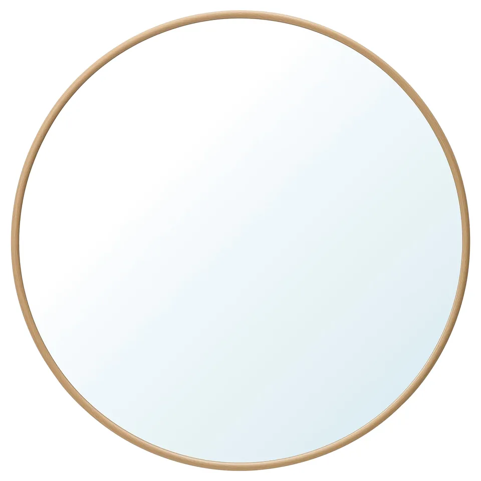 EDSGARN Mirror, oak effect, 80 cm