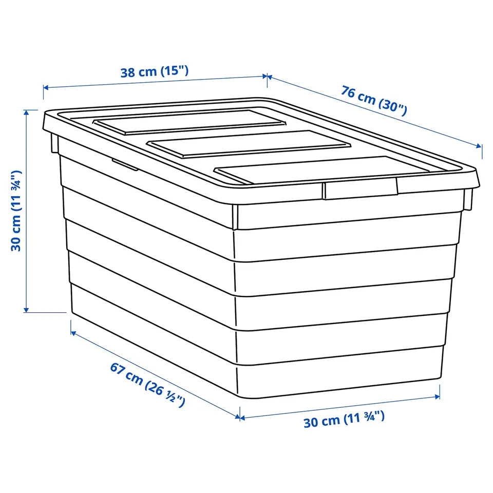 Illustration with measurements for the product: SOCKERBIT.