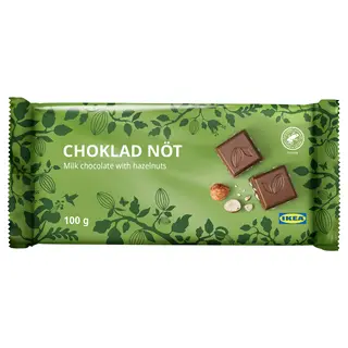 CHOKLAD NÖT milk chocolate tablet, with hazelnuts Rainforest Alliance Certified, 100 g