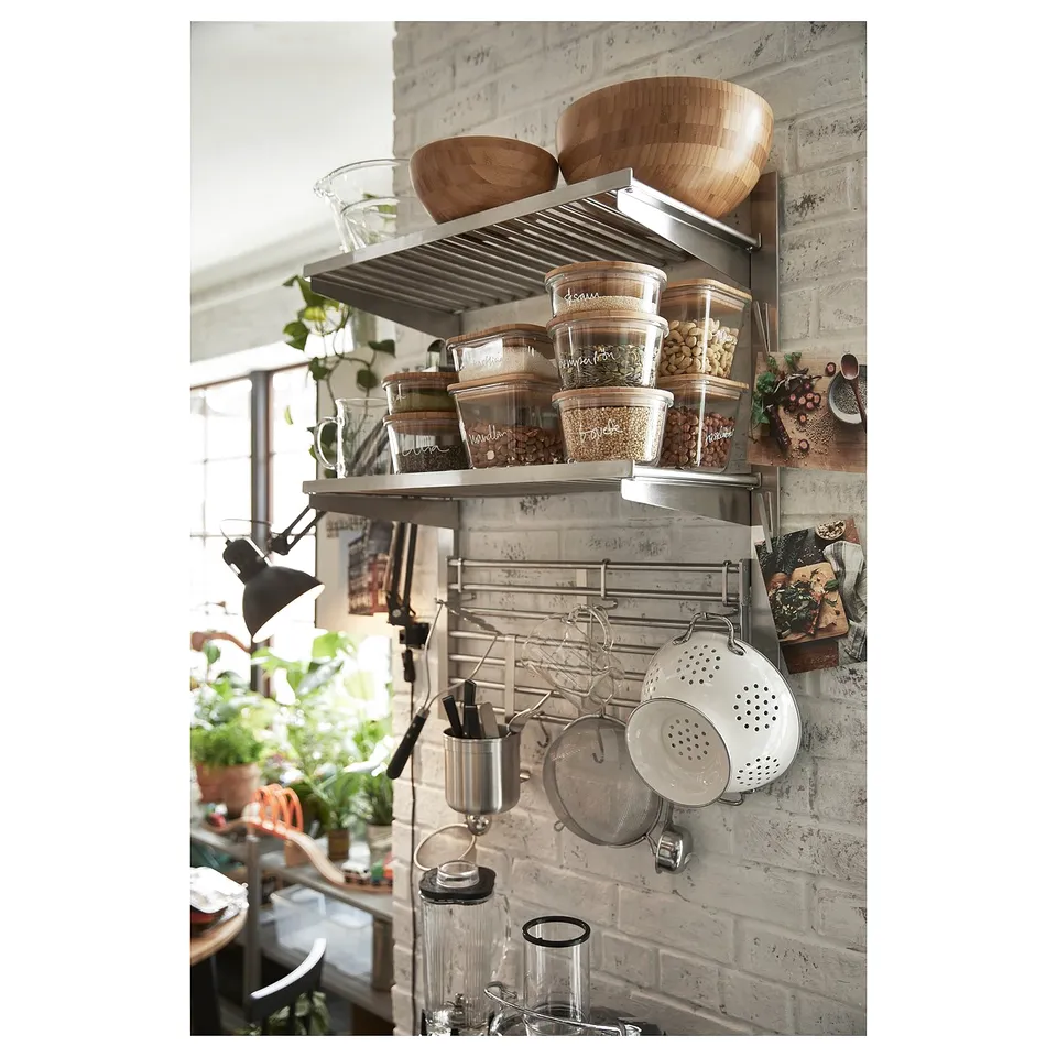 part: KUNGSFORS suspension rail with shelf/wll grid