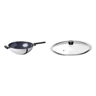 KLOCKREN/MIDDAGSMAT set: wok + pan lid