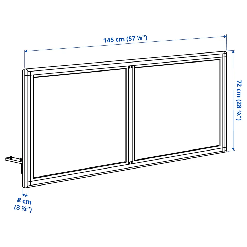 Illustration with measurements for the product: MITTZON.