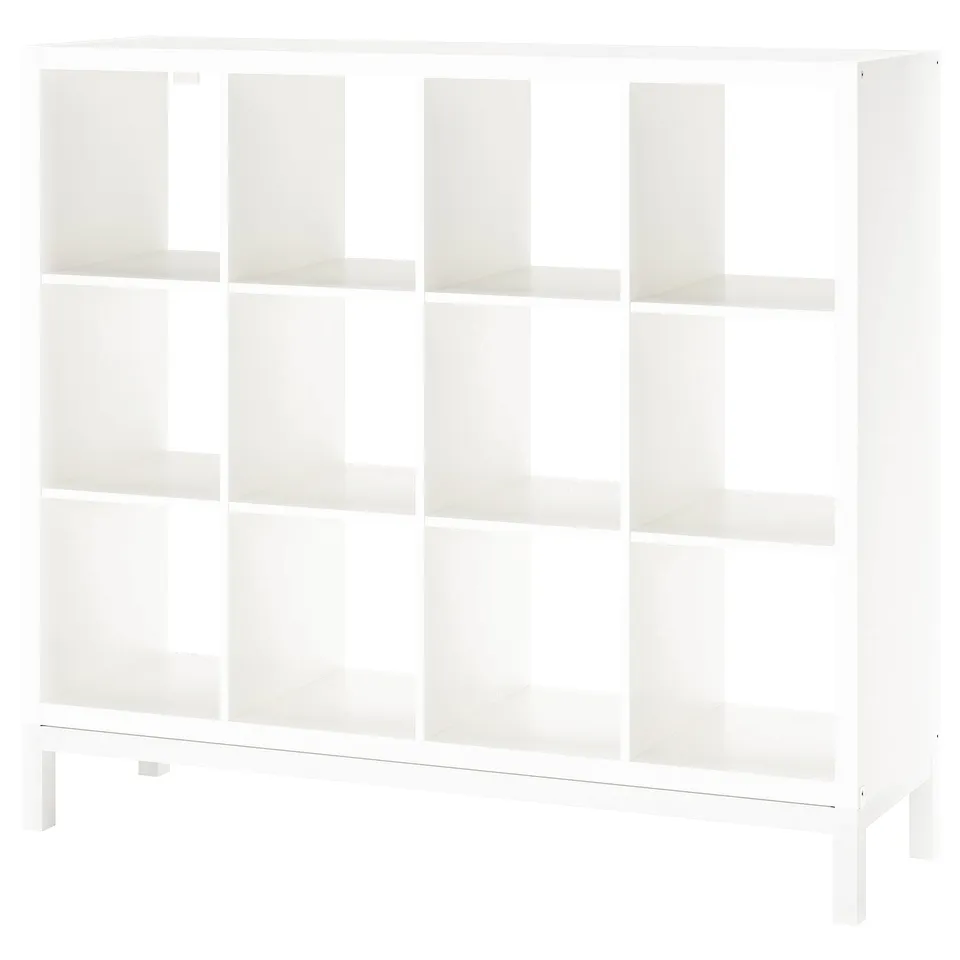 KALLAX shelving unit with cube compartments for versatile storage.