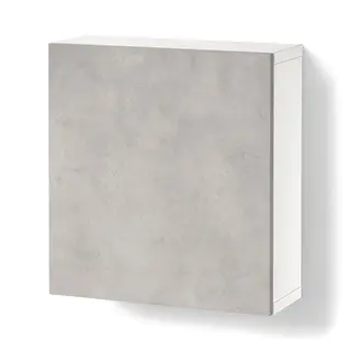 BESTÅ wall-mounted cabinet combination, white/Kallviken light grey, 60x22x64 cm