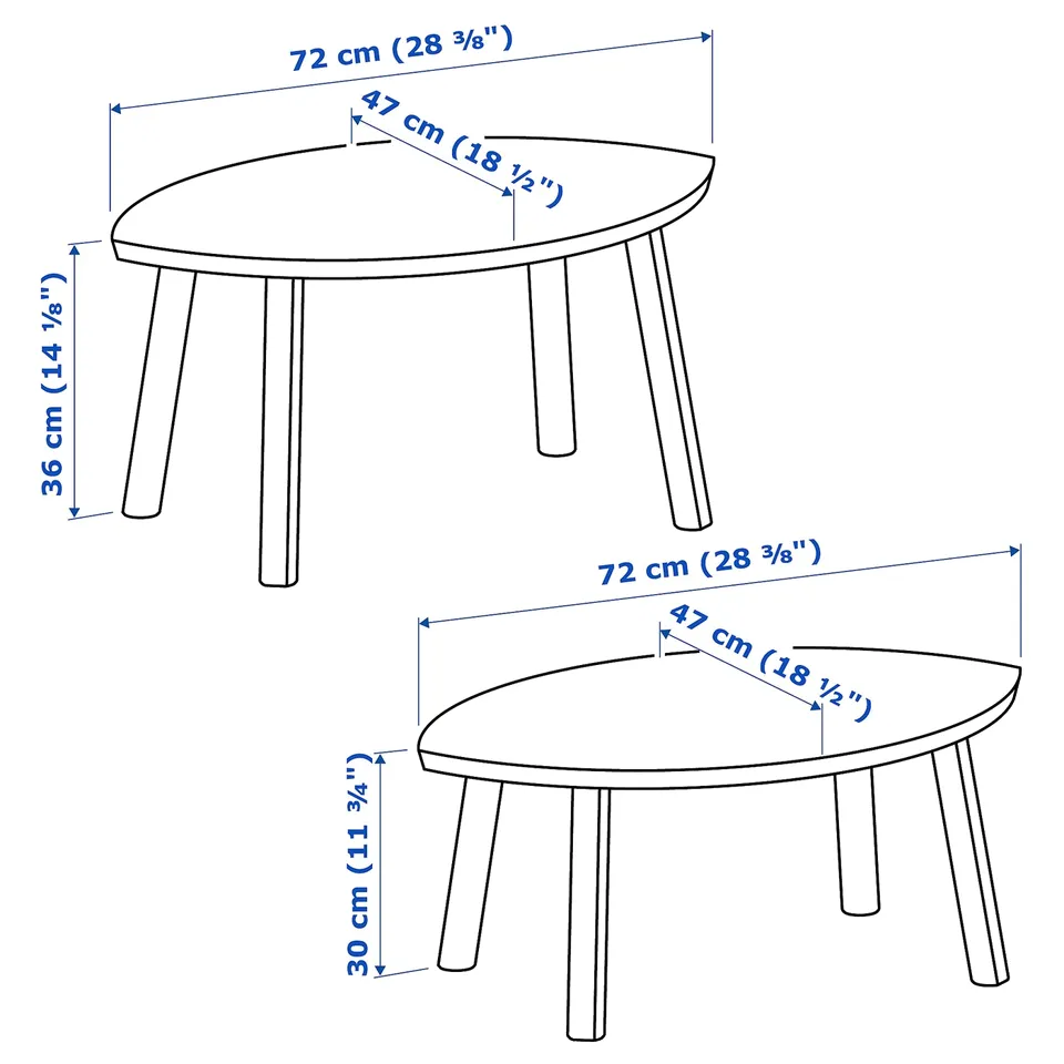 part: STOCKHOLM nest of tables, set of 2
