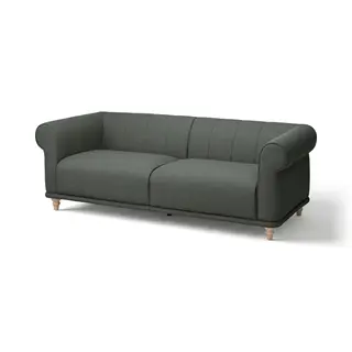 VISKAFORS 3-seat sofa, Lejde/grey/green birch, Depth 90 x Height 74 x Width 224 cm