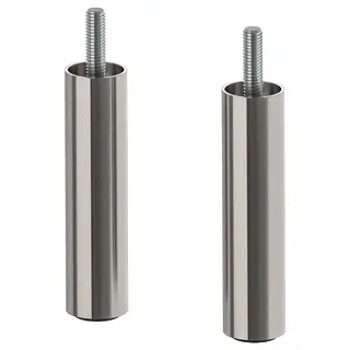 ÖSARP leg, stainless steel colour, 10 cm