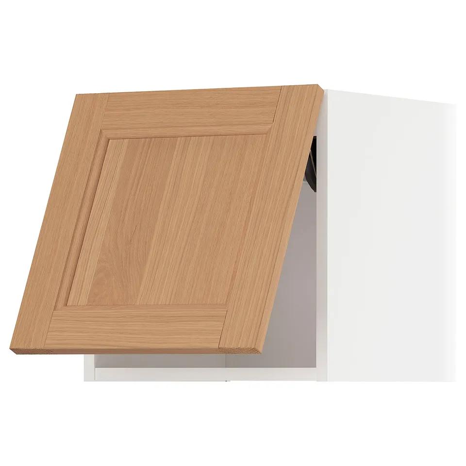 Modern METOD kitchen cabinet with vedhamn oak door, natural wood finish, rectangular shape & simple design.