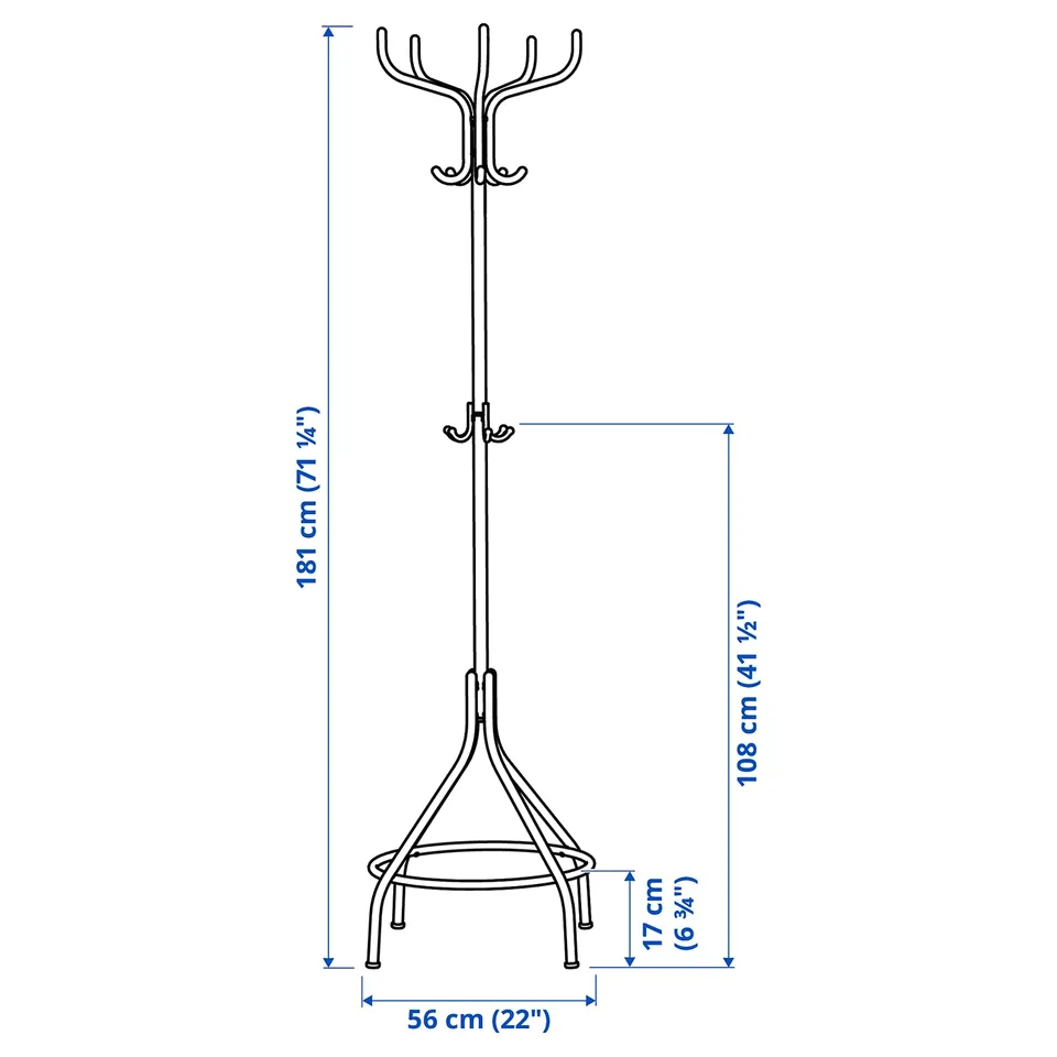 Illustration with measurements for the product: NIPÅSEN.
