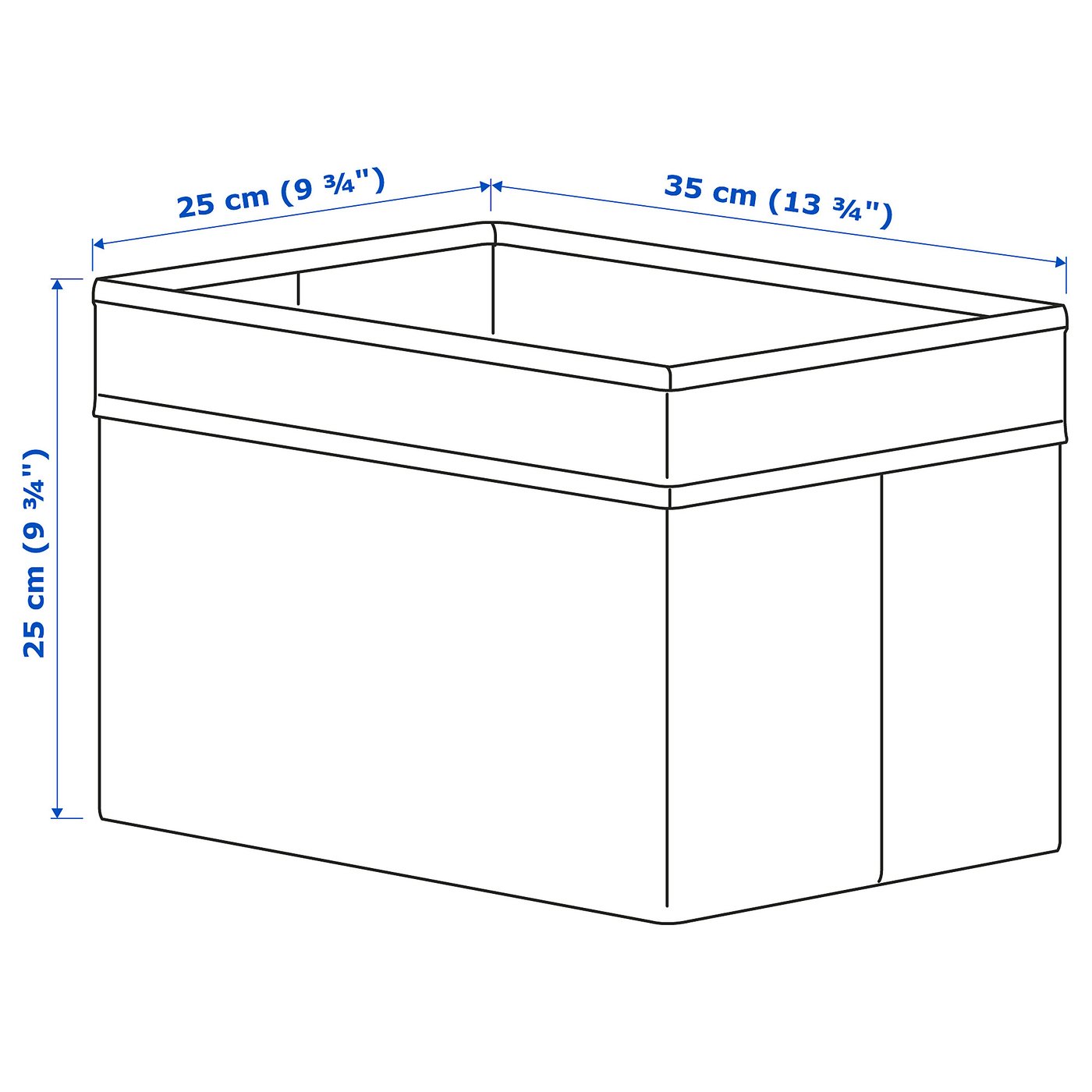 DRÖNA Box, white, 25x35x25 cm
