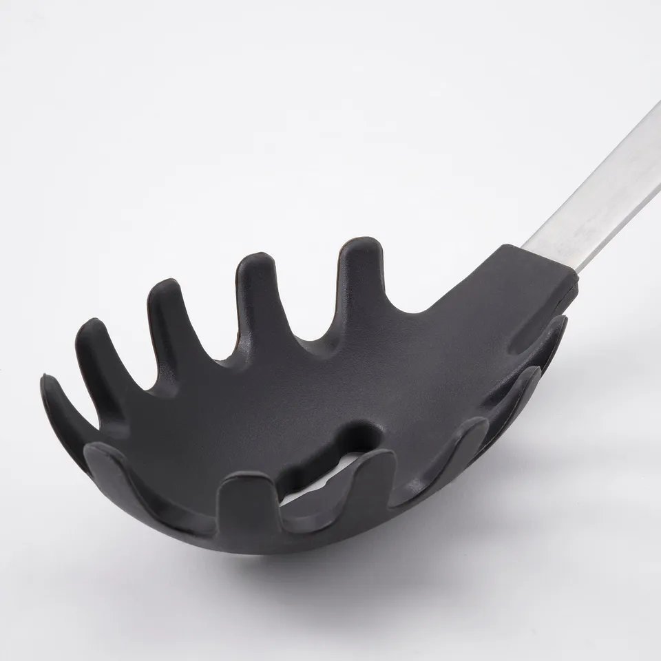 DALAFÅR Pasta server, stainless steel/black-grey, 33 cm