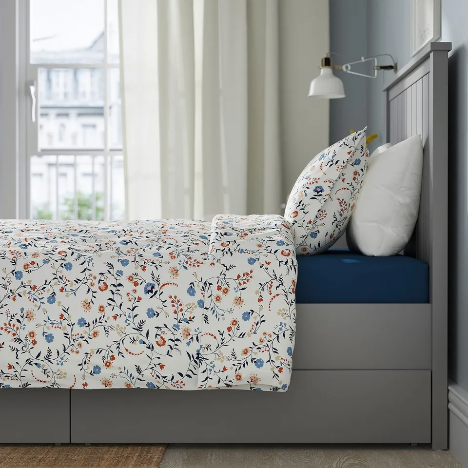 part: GULLABERG bed frame with 2 storage boxes