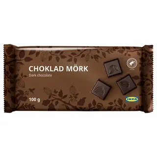 CHOKLAD MÖRK dark chocolate tablet, Rainforest Alliance Certified, 100 g